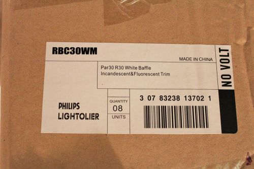 (8) NEW  Phillips Lighting Baffles RBC30WM, White.