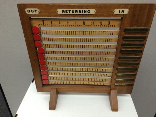 Vintage Heirco Wooden In/out Register