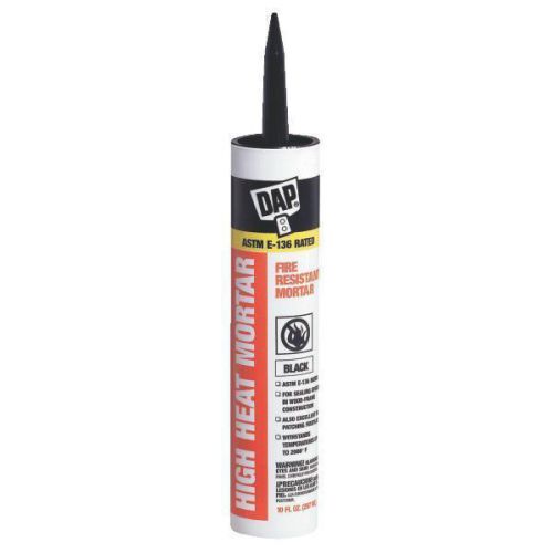 Set of 3 - Dap 18854 Fireplace Mortar Hi-Temp Sealant-BLACK HIGH HEAT MORTAR