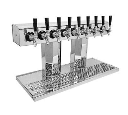 Glastender bt-12-mf bridge tee draft beer tower air-cooled (12) faucets for sale