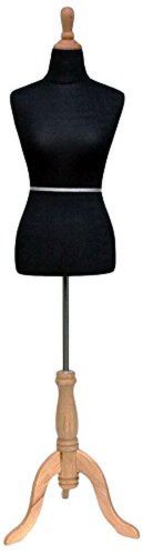 New Black Female Mannequin Dress Form Size 12-14 Large 39&#034; 41&#034; 31&#034; (On Natura...