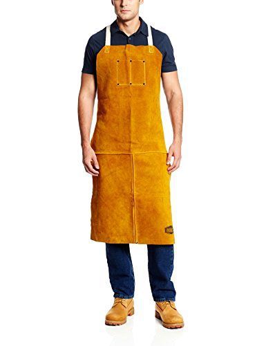 West chester 7010 heat resistant leather apron, 24 width x 42 height, tan for sale