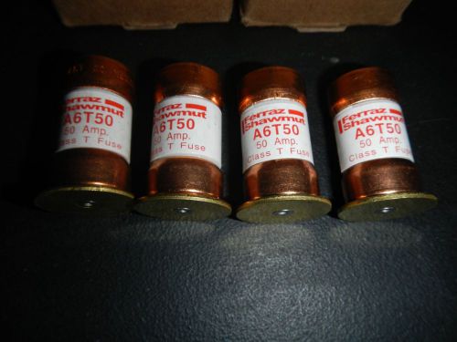 MERSEN A6T50 Fuse A6T, 600VAC/300VDC, 50A, Very Fast JLLS50 NEW