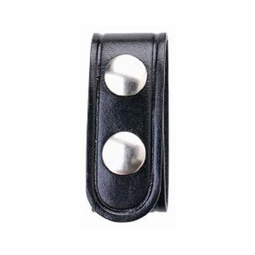 Bianchi 22092 AccuMold Elite Plain Black Leather Nickel Snap Belt Keepers 4 Pack