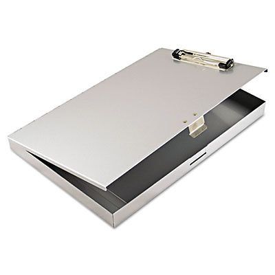 Tuffwriter Recycled Aluminum Storage Clipboard, 1/2&#034; Clip, 8 1/2 x 12, Gray