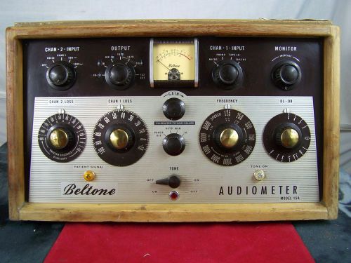 BELTONE HEARING AID CO AUDIOMETER 120 VOLT VINTAGE EXAM DIAGNOSTIC MODEL 15A