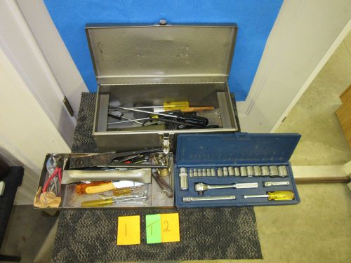 60 PC MILITARY METAL TOOL BOX AMP TYCO HUSKY WELLER AVIATION SOLDERING CRIMP 1