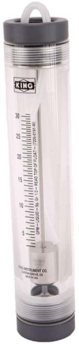 King Instrument 7200 150PSI 130°F Acrylic Tube Flow-Meter Rotameter 7205019131W