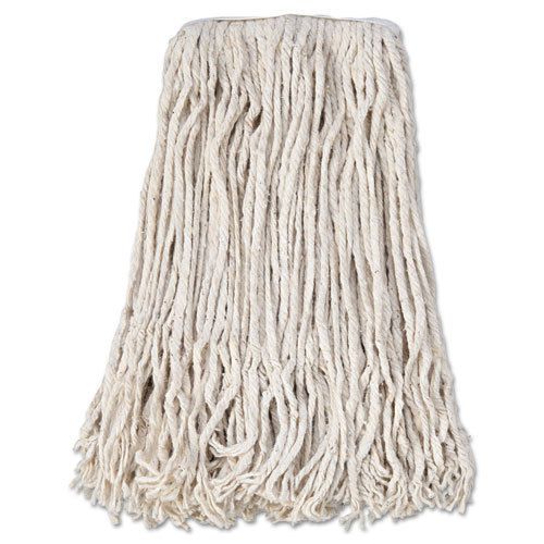 Banded Cotton Mop Head, #24, White, 12/Carton