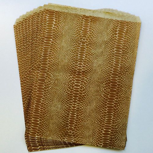 200 pc 8.5x11&#034;inch Snake Skin Print Paper Bags