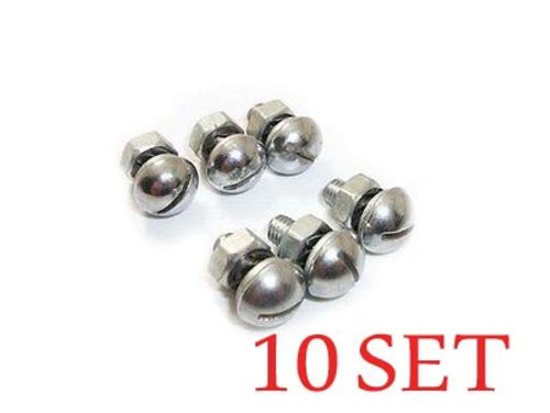 10 SET ROYAL ENFIELD CHROME DOME FRONT MUDGUARD NUT &amp; BOLT