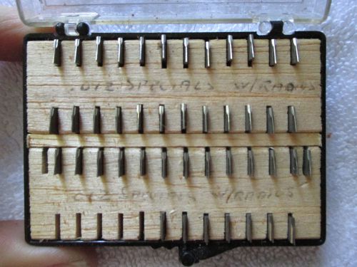 Box of Kaiser Thinbit / Thin Bit Tool Holder Inserts. 44 Inserts &amp; Case. .012 +