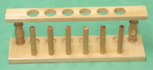 SEOH Test Tube and Drying Rack Wooden for 6 Tubes 25mm