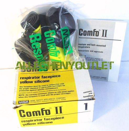 NEW MSA Comfo II # 474816 RESPIRATOR FACEPIECE Yellow Silicone Large