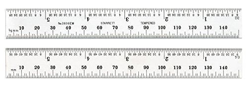 Starrett C636EM-6 Spring Tempered Steel Rule With Inch And Millimeter