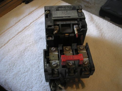 SQUARE D SBO 2 SER A NEMA SIZE 0 STARTER, USED