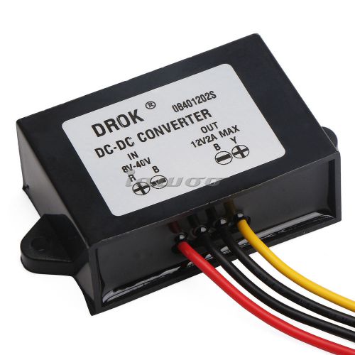 Auto buck boost converter dc 12v/24v(8v~40v) to 12v 2a 24w voltage regulator for sale