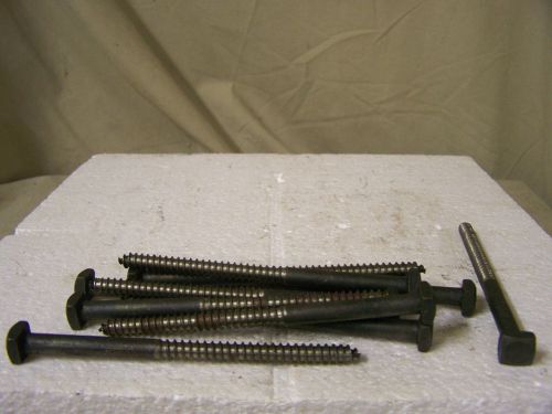 5/16&#034; x 5&#034;  Square Head Lag Bolts Plain Steel Screws  Qty. 25