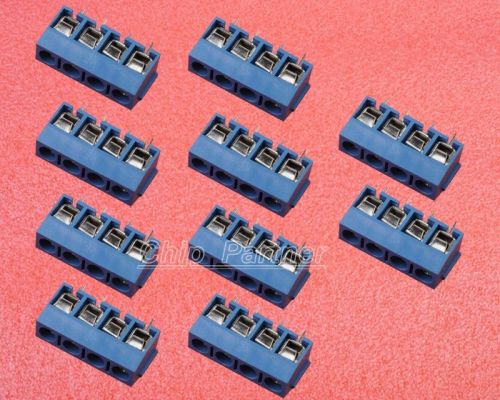 10PCS KF301-4P 5.08mm Blue Connect Terminal Blue Screw Terminal Connector 4 Pin