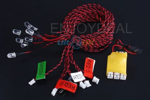 8-LED LED Flashing Light bulb System for RC Helicopter Plane Glider boat14