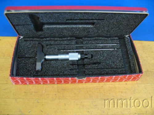 L.S.STARRETT 449AZ-3R 0-3&#034; FLAT BLADE MICROMETER + CASE ***SUPERB***