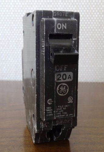 GE 20 Amp 1-Pole THQL 10kA 120/240V Circuit Breaker RT-693