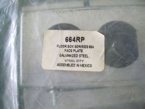 Steel city t&amp;b #664-rp face plate - galvanized steel - new old stock for sale