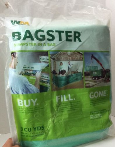 NIP WM Waste Management Bagster Dumpster in a Bag 3 CU YDS, 3300 Lbs [3E]