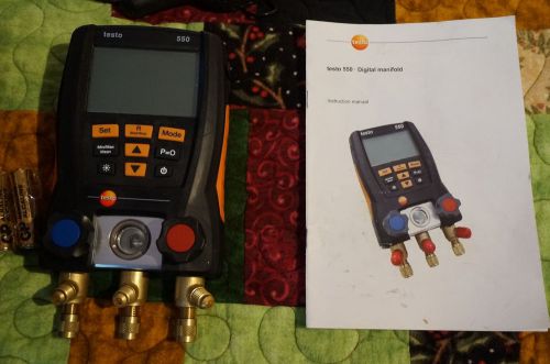 Testo 550  refrigeration manifold kit ( 0563 5505) with 1 clamp probe for sale