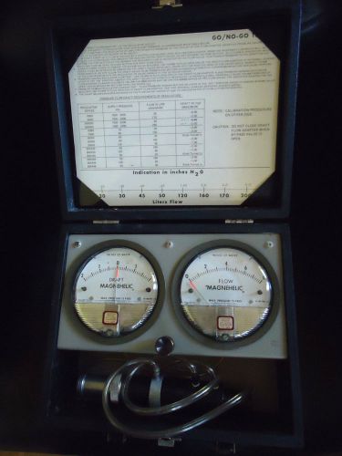 Portable Go/No Go tester Scotts flow draft  magnehelic