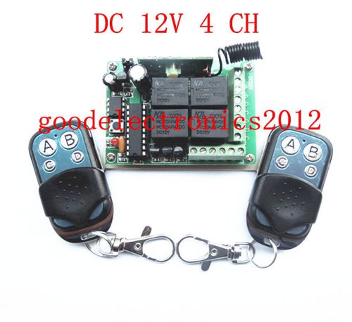 DC 12V 4 CH RF wireless Momentary remote control switch receiver with 315MHZ