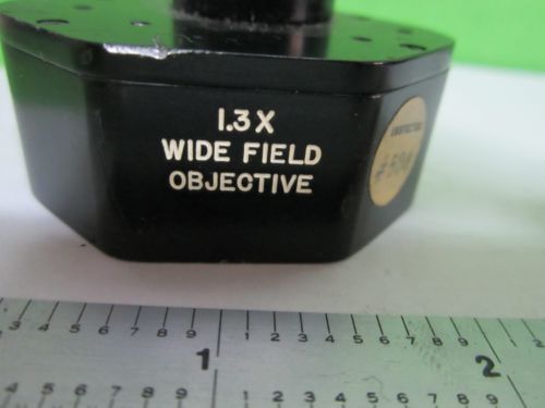 MICROSCOPE PART OBJECTIVE BAUSCH LOMB 1.3X WIDEFIELD OPTICS AS IS BIN#T2-22