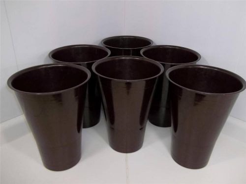 Dark Brown Gold Fleck Plastic Plant Flower Bucket Pot Lot Mobile Merchandiser 13