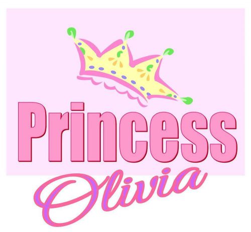 Princess Custom w/ Name DIY DIGITAL DELIVERY Iron On Transfer Image