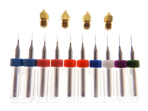 10pc .2mm  .25 .3mm .35 .4mm .45 .5mm 3d printer clogged nozzle bits nozzles for sale