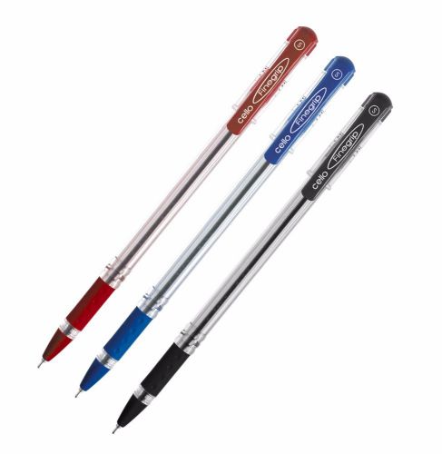 Cello FINE GRIP Ball Pen (20 BLACK + 20 BLUE + 20 RED) MIX LOT smooth writing