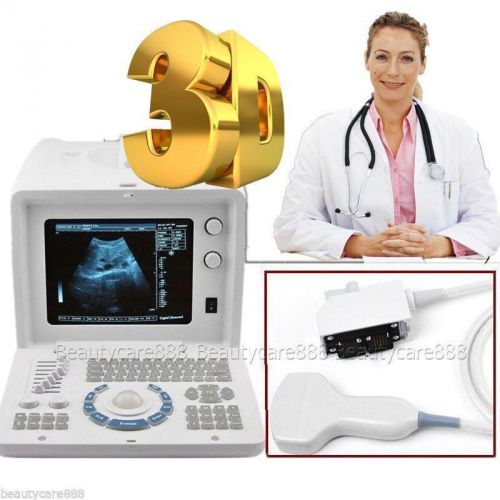 Portable Digital Ultrasound machine Scanner+3.5Mhz convex+free 3D+3 YEARS WARRAN