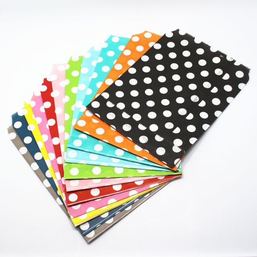 Kraft Polka Dot Favor Bags Party Food Paper Bag Wedding Gift Candy Packaging