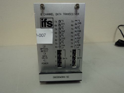 GE IFS INTERNATIONAL FIBER SYSTEMS D8030WDMA-SC 8 CHANNEL DATA TRANSCEIVER