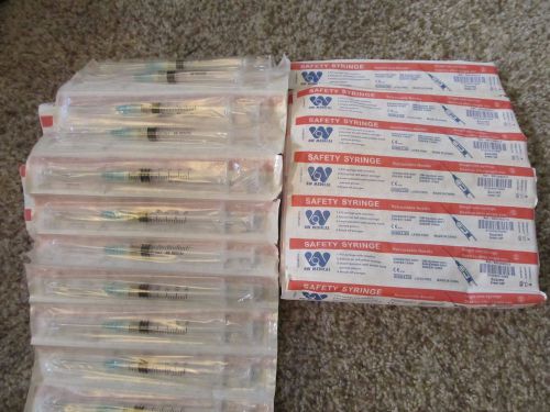 3ml / 3cc Syringe with Detachable Needle Luer lock, 21g X 1 1/2,EMT, Vet,SHTF,50