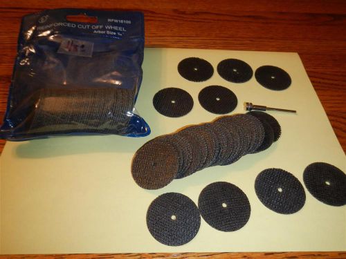 100 1-1/2&#034; FIBERGLASS REINFORCED CUT OFF DISCS/WHEELS 1/8&#034; ARBOR, 1/8&#034; SHANK