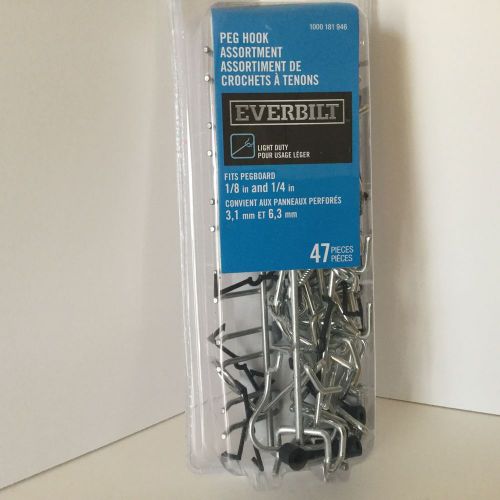 EVERBILT 47 PIECE PEG HOOD ASSORTMENT NEW IN BOX - UPC773544780089