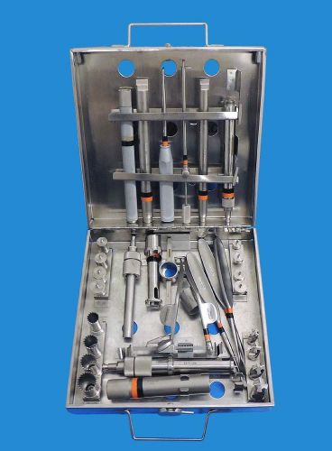 Codman anterior cervical fusion kit 33 pieces instruments &amp; sterilization case for sale