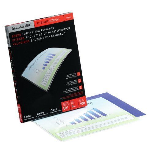 Swingline GBC EZUse Thermal Laminating Pouches, Letter Size, Speed Pouch, 3 mil,