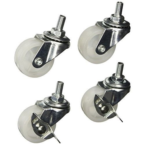 Bakery cart 8mm thread dia 1.5&#034; rotary wheel swivel brake caster 4pcs for sale