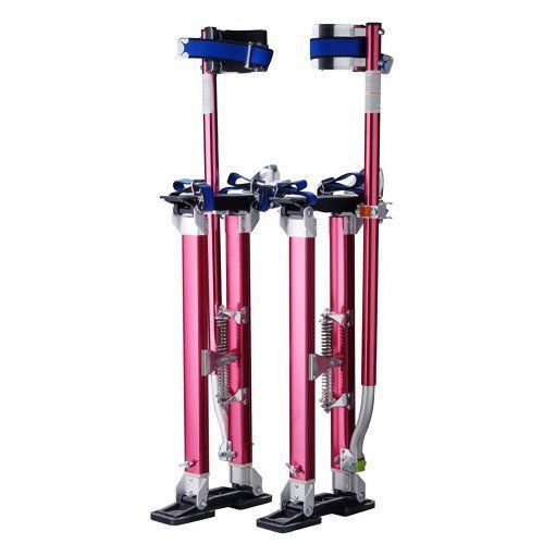 Pentagon Tools 1122 Drywall Stilts, 24&#034; to 40&#034; Height, Red