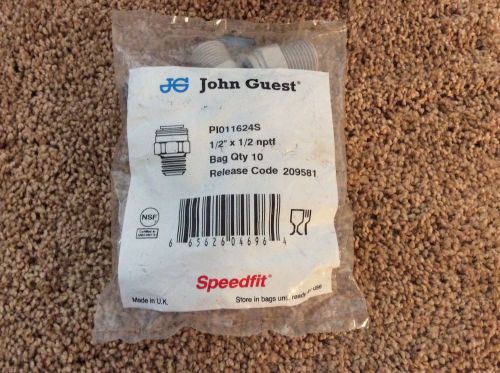 john guest fittings. 1/2&#034; X 1/2&#034;.  New