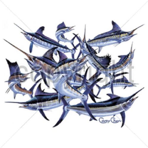 Billfish Fish Fishing HEAT PRESS TRANSFER PRINT for Shirt Sweatshirt Fabric 249b