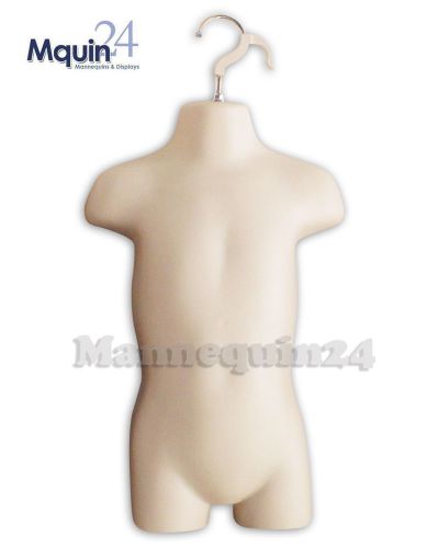 Flesh toddler body form mannequin w/hanging hook kids display for sale
