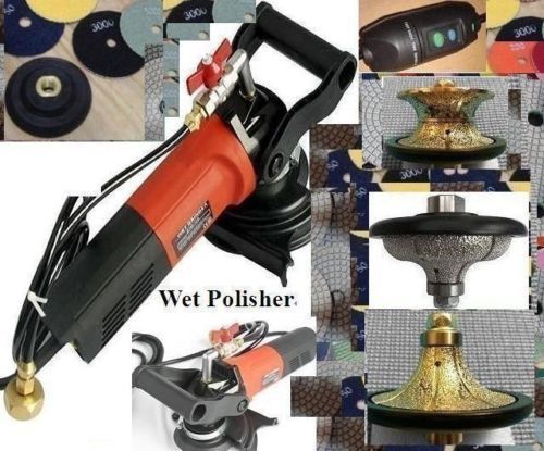 Wet Polisher 1&#034; 25mm Full Ogee Demi Bullnose Router Bit Diamond 18 Pad Granite